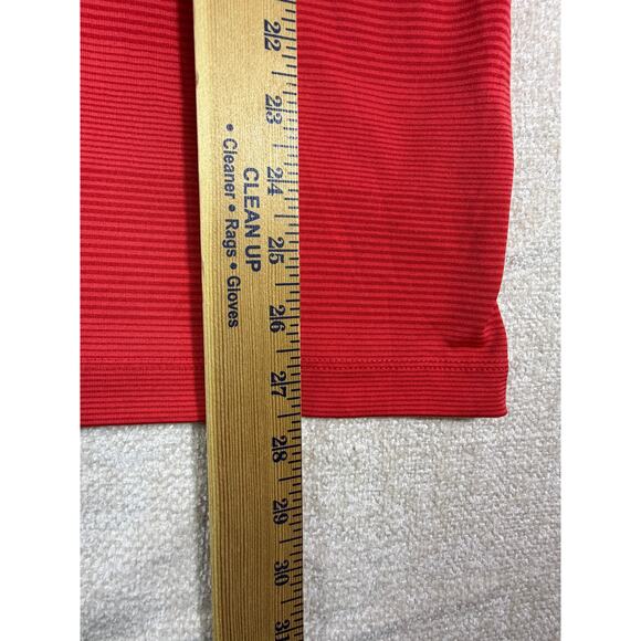 Knights Apparel Men’s M Red Stripe 3 Button Short Sleeve Texas Tech Logo Polo - Picture 6 of 8